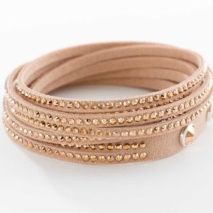 Touchstone Crystal wrap bracelet golden blush NWT